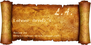 Lehner Arnót névjegykártya